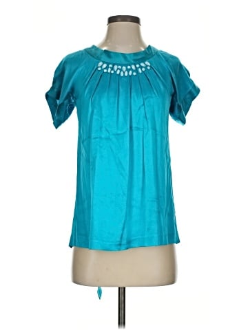 Rebecca Taylor Short Sleeve Silk Top (view 1)