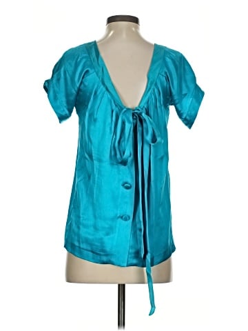 Rebecca Taylor Short Sleeve Silk Top (view 2)