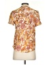 Democracy Floral Orange Short Sleeve Blouse Size S - photo 2