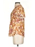 Democracy Floral Orange Short Sleeve Blouse Size S - photo 5