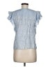Veronica Beard 100% Cotton Blue Short Sleeve Blouse Size 6 - photo 2
