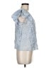 Veronica Beard 100% Cotton Blue Short Sleeve Blouse Size 6 - photo 4