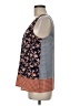 Joie 100% Silk Floral Graphic Blue Orange Sleeveless Silk Top Size M - photo 5