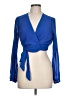 Papaya 100% Polyester Blue Long Sleeve Blouse Size L - photo 1