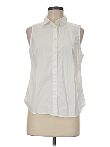 J.Crew Factory Store Sleeveless Button-Down Shirt (view 1)
