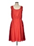 Ann Taylor LOFT 100% Polyester Solid Red Casual Dress Size 10 - photo 1