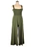Maison Jules 100% Rayon Solid Green Red Jumpsuit Size S - photo 1