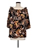 Susan Graver 100% Rayon Brown 3/4 Sleeve Blouse Size M - photo 1