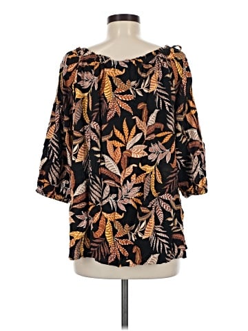 Susan Graver 3/4 Sleeve Blouse (view 2)