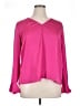 CeCe 100% Polyester Pink Long Sleeve Blouse Size 1X - photo 1