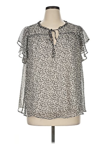 LC Lauren Conrad Short Sleeve Blouse (view 1)