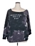 Torrid Tie-dye Teal Gray Sweatshirt Size 2X Plus (2) - photo 1