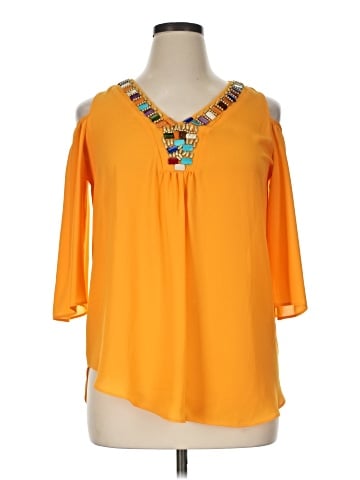 NY Collection 3/4 Sleeve Blouse (view 1)