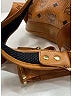 MCM 100% Coated Canvas Tan Brown Visetos Mini Backpack One size - photo 9