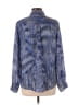 Calvin Klein 100% Polyester Metallic Blue Long Sleeve Blouse Size L - photo 2