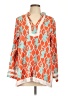 Escapada 100% Rayon Orange 3/4 Sleeve Blouse Size L - photo 1