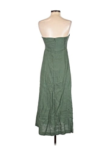 Madewell 100% Linen Cutout Strapless Midi Dress (view 2)