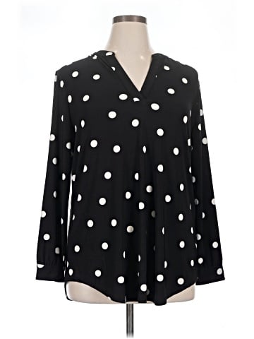 Anne Klein Long Sleeve Polo (view 1)