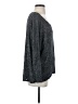 Bar III Gray Long Sleeve Top Size S - photo 4