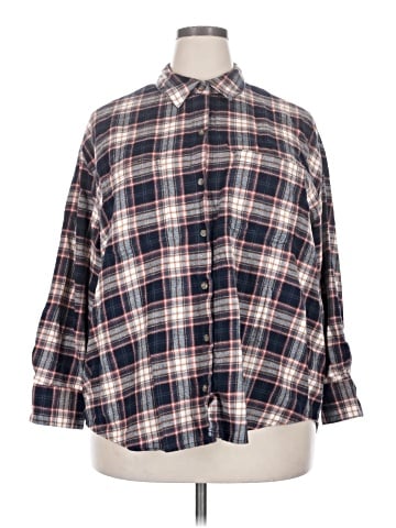 Old Navy 3/4 Sleeve Button-Down Shirt (view 1)