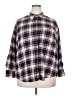 Old Navy 100% Cotton Plaid Blue 3/4 Sleeve Button-Down Shirt Size 2X - photo 1