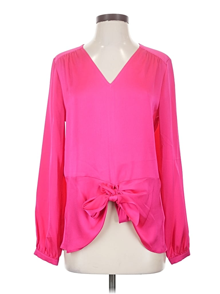 Pre-owned Vince Camuto Long Sleeve Blouse In Pink
