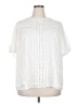 Torrid Ivory Short Sleeve Blouse Size 2X Plus (2) - photo 1