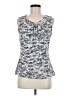 Ann Taylor Factory Silver Sleeveless Blouse Size M - photo 1