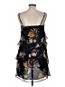 Topshop 100% Polyester Floral Black Cocktail Dress Size 6 - photo 2