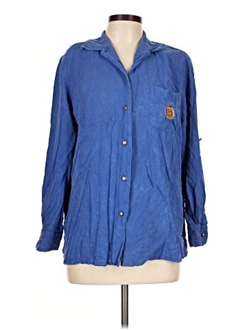 Lauren by Ralph Lauren Long Sleeve Silk Top (view 1)