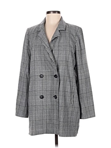 Madewell Caldwell Double-Breasted Blazer in Plaid (view 1)