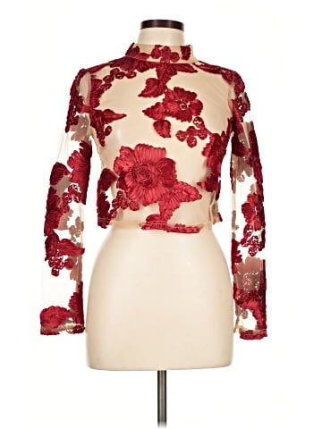 Akira Chicago Red Label Long Sleeve Blouse (view 1)