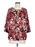 Blair 100% Polyester Red 3/4 Sleeve Blouse Size M - photo 1