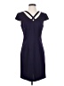 Connected Apparel Solid Blue Casual Dress Size 4 - photo 1