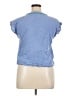 Sigrid Olsen 100% Cotton Blue Short Sleeve Top Size XL - photo 2