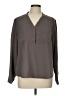 Nine West 100% Polyester Gray Long Sleeve Blouse Size L - photo 1