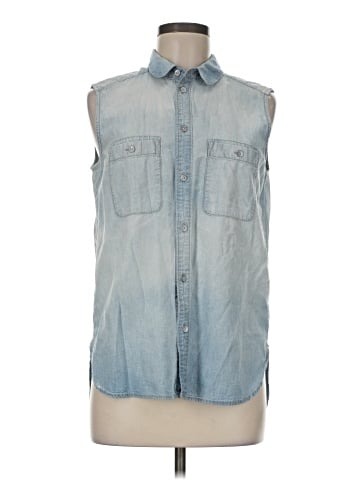 Madewell Sleeveless Chambray Shirt (view 1)