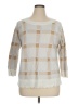 Ann Taylor LOFT Outlet 100% Cotton Checkered-gingham Ivory Pullover Sweater Size XL - photo 1