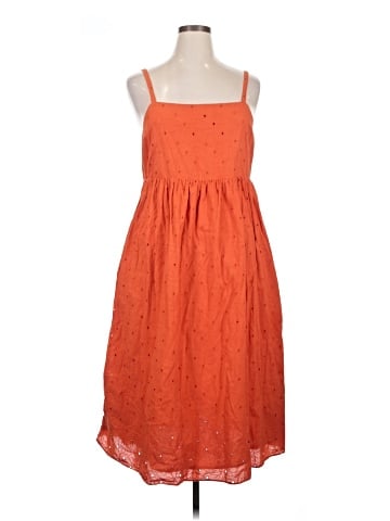 Madewell Eyelet Summertime Cami Midi Dress (view 1)