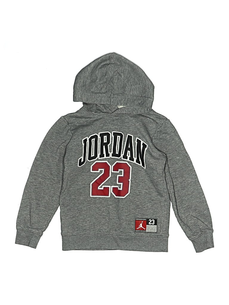 Pre-owned Air Jordan Kids' Zip Up Hoodie In Gray