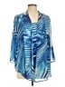 JM Collection 100% Polyester Blue Kimono Size L - photo 1