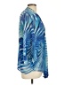 JM Collection 100% Polyester Blue Kimono Size L - photo 4