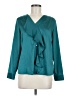 Coldwater Creek 100% Polyester Teal Long Sleeve Blouse Size M (petite) - photo 1