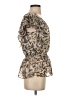 Mind Code 100% Polyester Brown Short Sleeve Blouse Size M - photo 4