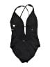 Laundry by Design Solid Black One Piece Swimsuit Size M - photo 2