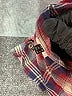 Massimo Dutti Plaid Burgundy Long Sleeve Button-Down Shirt Size 4 - photo 8