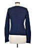 Poetry 100% Cotton Paisley Floral Solid Blue Pullover Sweater Size 6 - photo 2