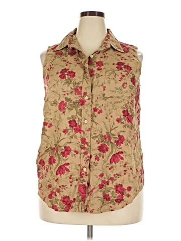 Lauren by Ralph Lauren Sleeveless Button-Down Shirt (view 1)