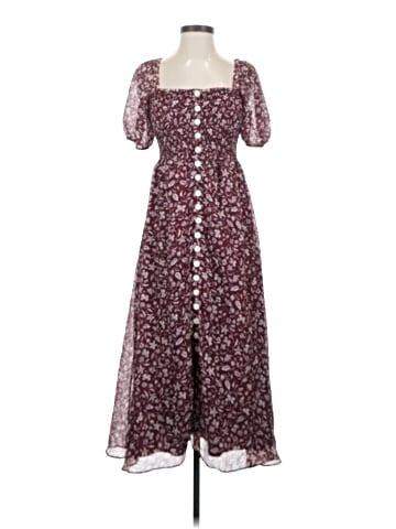 Madewell Lucie Smocked Button-Front Midi Dress in Batik Vine (view 1)