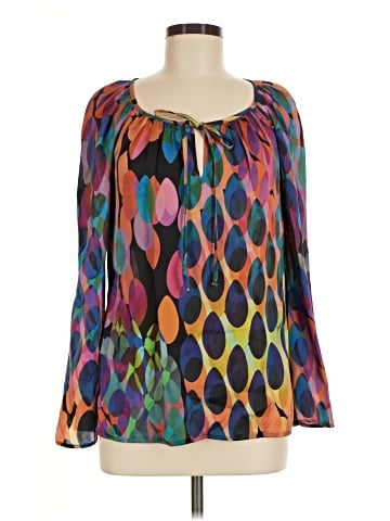 Trina Turk Long Sleeve Silk Top (view 1)